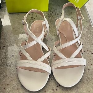Talbots Ivory Capri Sandals